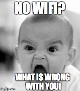 Angry Baby | NO WIFI? WHAT IS WRONG WITH YOU! | image tagged in memes,angry baby | made w/ Imgflip meme maker