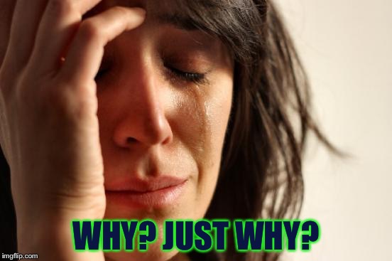 WHY? JUST WHY? | image tagged in memes,first world problems | made w/ Imgflip meme maker