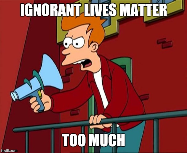 STOP ACTING SO STUPIDD | IGNORANT LIVES MATTER; TOO MUCH | image tagged in stop acting so stupidd | made w/ Imgflip meme maker