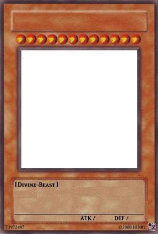 Yugioh card Blank Meme Template