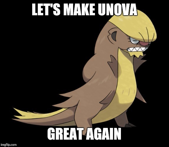 A Wild Trump Appears! | LET'S MAKE UNOVA; GREAT AGAIN | image tagged in pokemon,gumshoos,donald trump,make america great again,funny | made w/ Imgflip meme maker