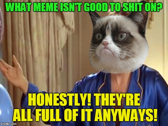 WHAT MEME ISN'T GOOD TO SHIT ON? HONESTLY! THEY'RE ALL FULL OF IT ANYWAYS! | made w/ Imgflip meme maker