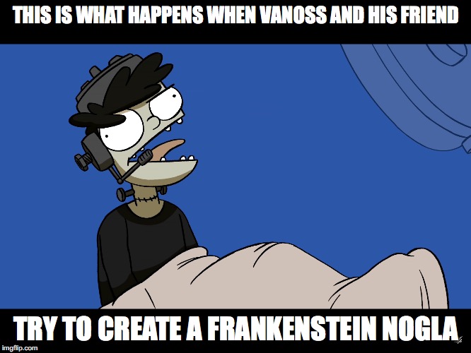 Experiment Gone Wrong | THIS IS WHAT HAPPENS WHEN VANOSS AND HIS FRIEND; TRY TO CREATE A FRANKENSTEIN NOGLA | image tagged in daithi de nogla,vanoss,lui calibre,basicallyidowrk,memes,terroriser | made w/ Imgflip meme maker