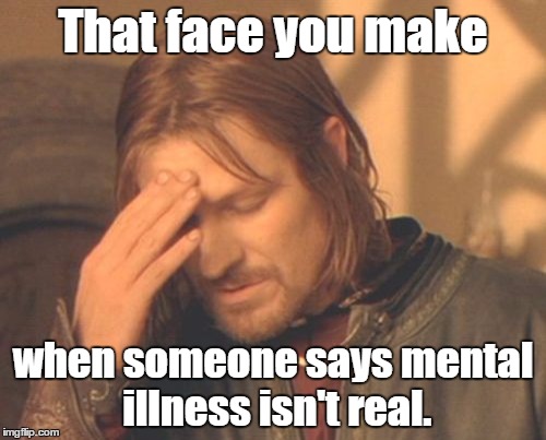 #WorldMentalIllnessDay  | That face you make; when someone says mental illness isn't real. | image tagged in memes,frustrated boromir,world mental illness day,mental illness | made w/ Imgflip meme maker