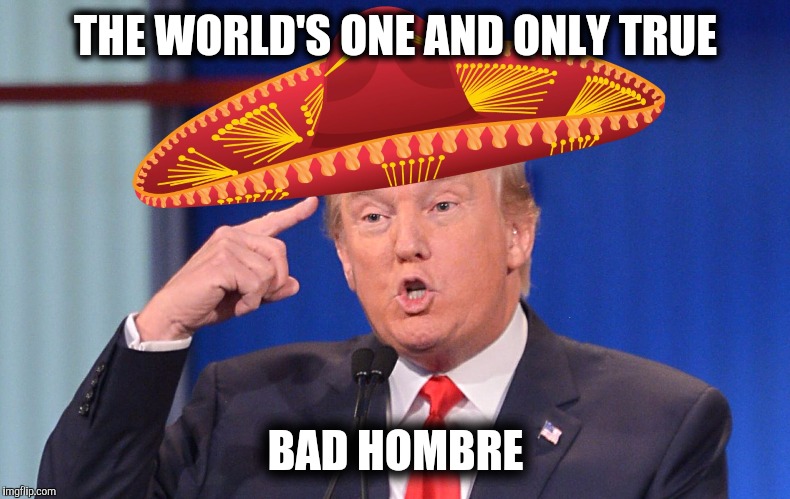 Bad Hombre | THE WORLD'S ONE AND ONLY TRUE; BAD HOMBRE | image tagged in bad hombre | made w/ Imgflip meme maker