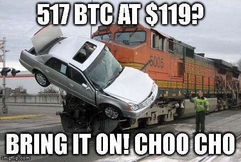 517 BTC AT $119? BRING IT ON! CHOO CHO | image tagged in hype train | made w/ Imgflip meme maker
