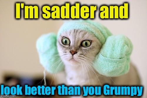 I'm sadder and look better than you Grumpy | made w/ Imgflip meme maker