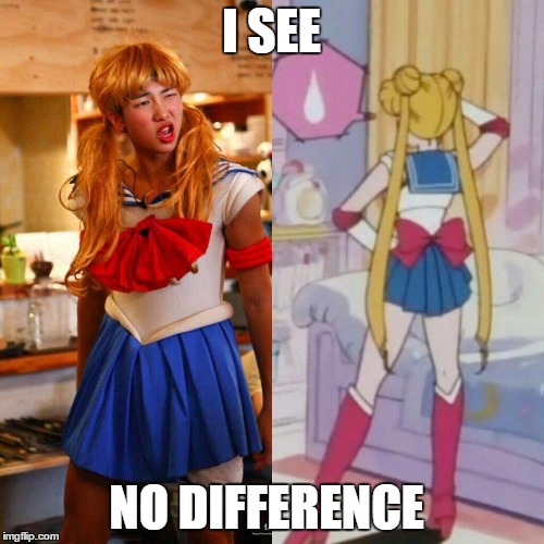 I SEE; NO DIFFERENCE | image tagged in bts,sailor moon | made w/ Imgflip meme maker