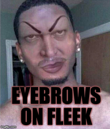 EYEBROWS ON FLEEK | image tagged in black people,successful black guy,eyebrows on fleek,eyebrows,funny,memes | made w/ Imgflip meme maker