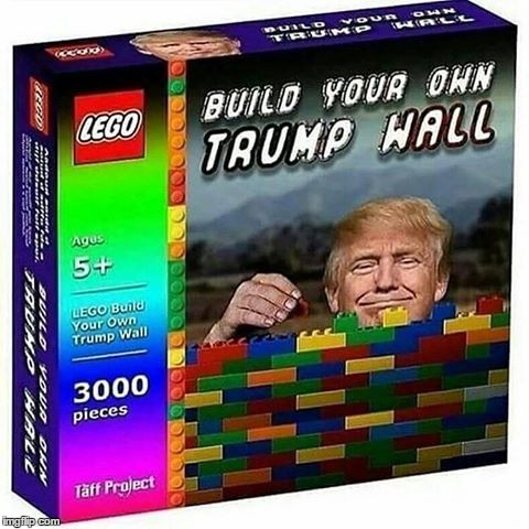 Yes? | image tagged in trump,wall,lego,whynot | made w/ Imgflip meme maker