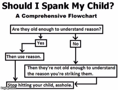 Should You Spank Your Child? | image tagged in flowcharts,memes | made w/ Imgflip meme maker