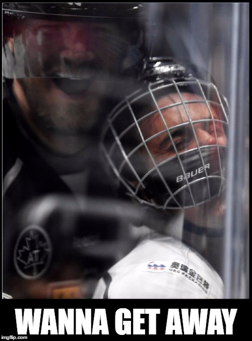 Justin Bieber face planted while playing hockey | WANNA GET AWAY | image tagged in memes,funny,justin bieber,belieber,hockey,celebrity | made w/ Imgflip meme maker