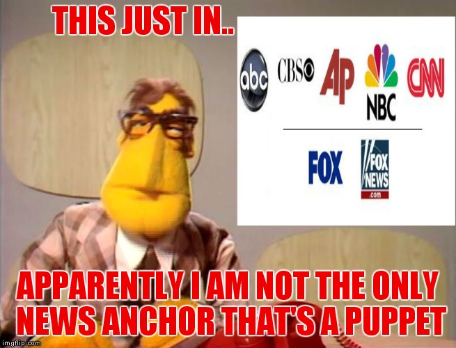 THIS JUST IN.. APPARENTLY I AM NOT THE ONLY NEWS ANCHOR THAT'S A PUPPET | image tagged in puppet master,fake news | made w/ Imgflip meme maker