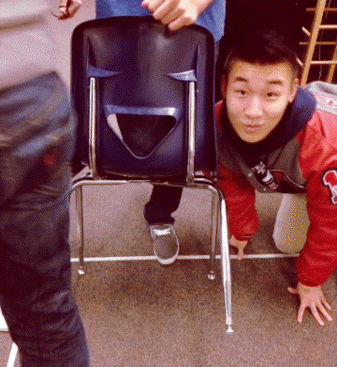 Image tagged in funny,gifs,chairs,anthropomorphisms