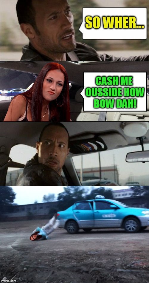 The Rock Driving: Living Everyone's dream! | . . | image tagged in the rock driving,cash me ousside how bow dah,cash me ousside,meme,funny meme,living the dream | made w/ Imgflip meme maker