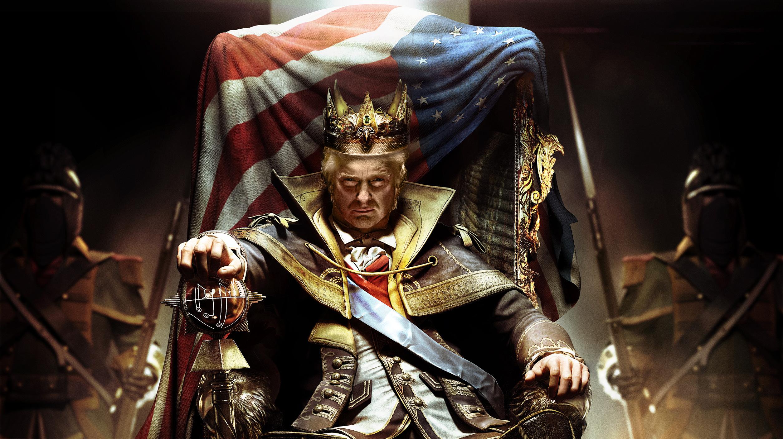High Quality King Donald Trump Blank Meme Template