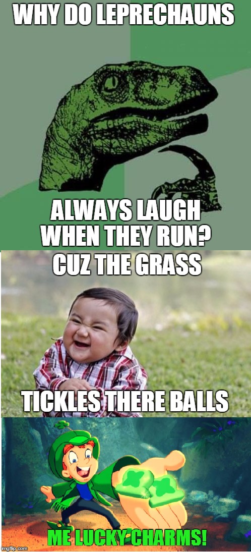 image tagged in leprechaun,st patrick day,funny,balls,lucky charms | made w/ Imgflip meme maker