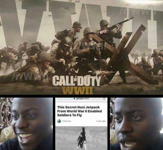 High Quality Call of Duty WW2 no exojumps right? Blank Meme Template