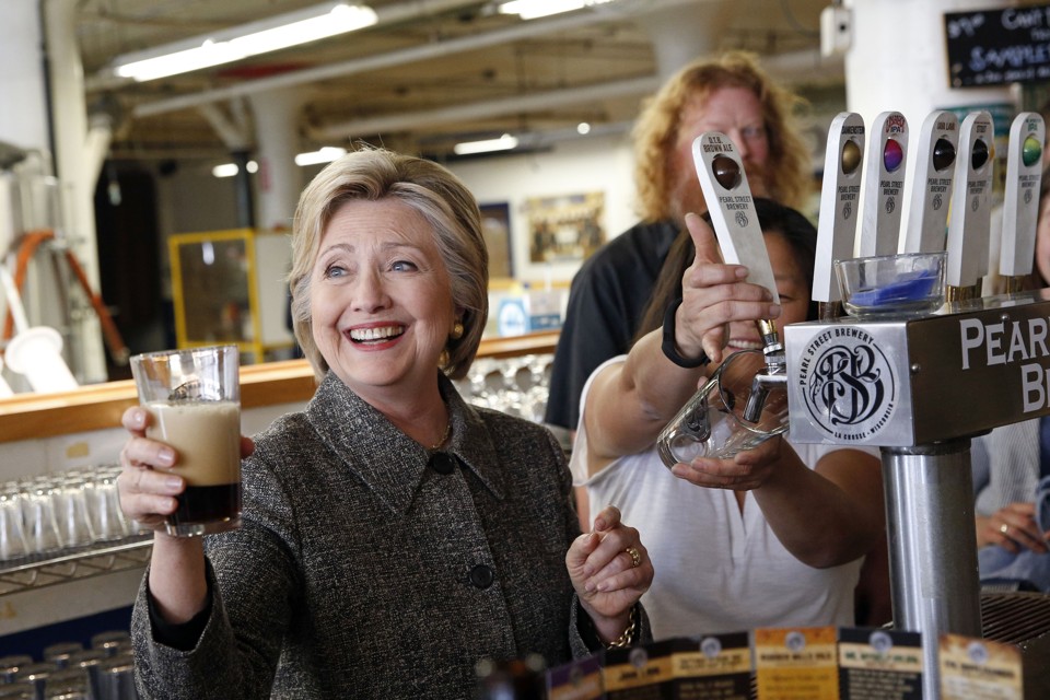 High Quality Hillary Clinton Beer Foam Blank Meme Template