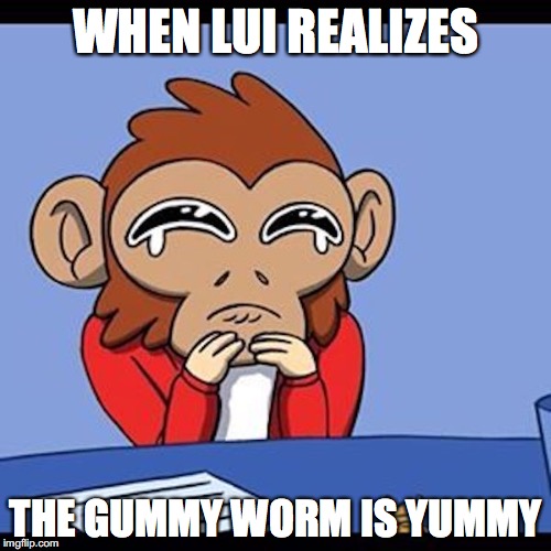 Lui Caliber Playing a Board Game | WHEN LUI REALIZES; THE GUMMY WORM IS YUMMY | image tagged in lui calibre,vanossgaming,daithi de nogla,basicallyidowrk,memes,youtuber | made w/ Imgflip meme maker