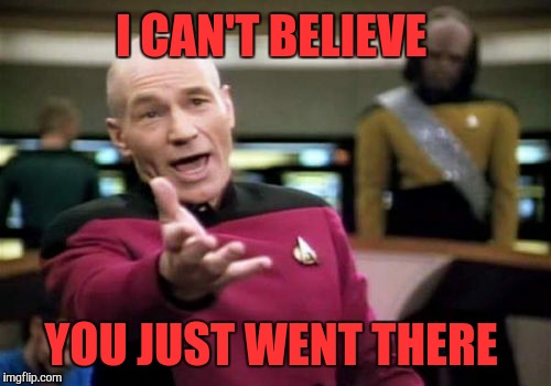 Picard Wtf Meme | I CAN'T BELIEVE YOU JUST WENT THERE | image tagged in memes,picard wtf | made w/ Imgflip meme maker