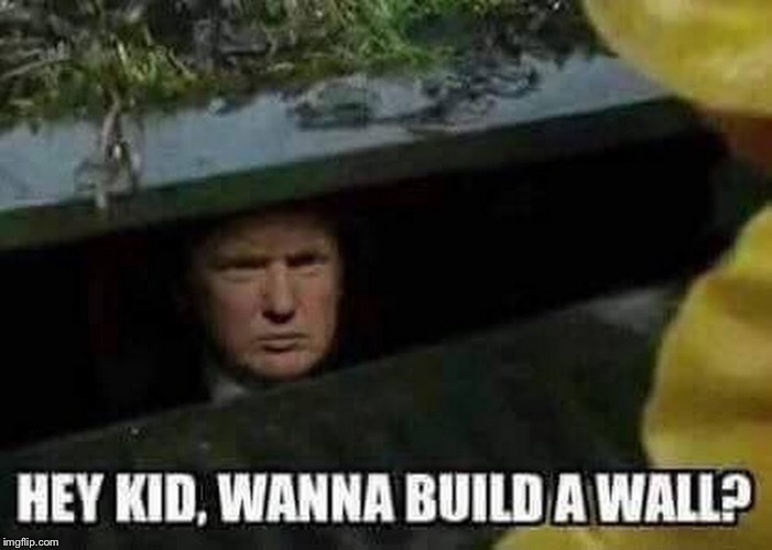 Trumpwise? | image tagged in it,donald trump the clown,donald trump is an idiot,pennywise,pennywise in sewer | made w/ Imgflip meme maker