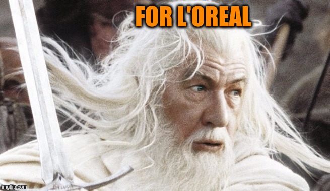 To Gandalf it is certainly worth it. Movie Week Oct 22-29 (A SpursFanFromAround and haramisbae Event) | FOR L'OREAL | image tagged in memes,funny,movie week,gandalf,lotr,hair | made w/ Imgflip meme maker