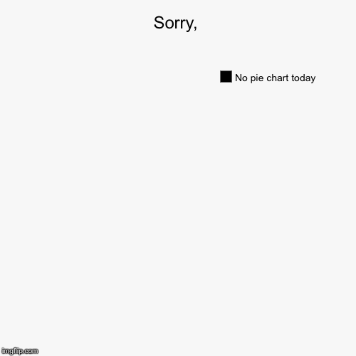 No pie chart today | image tagged in funny,sorry,nothing | made w/ Imgflip chart maker