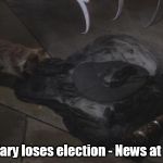 Don't Drink the Water | Hillary loses election - News at 10 | image tagged in melted wicked witch | made w/ Imgflip meme maker