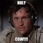 Nervous Face | HOLY; COW!!!! | image tagged in nervous face | made w/ Imgflip meme maker