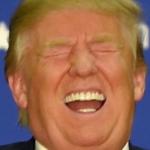 Trump laughing