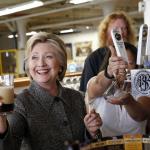 Hillary Clinton Beer Foam