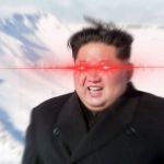kim jong un with glowing eyes | image tagged in kim jong un with glowing eyes | made w/ Imgflip meme maker