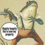 Hippity hoppity, you're now my property meme
