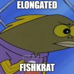 Spongebob angry fish | ELONGATED; FISHKRAT | image tagged in spongebob angry fish | made w/ Imgflip meme maker