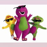 Barney the Gangosaur | WE REPLACED DRAGON TALES; DEAL WITH IT | image tagged in barney the dinosaur,funny | made w/ Imgflip meme maker