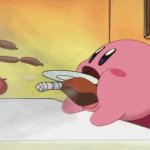 Kirby eating GIF Template