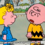 Holidays Always Depress Me Charlie Brown template