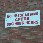 No Trespassing template