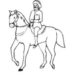 Man on a horse template