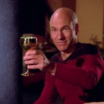 Picard Holding up a Wine Glass template
