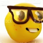 3D Nerd Emoji template
