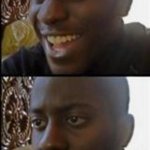 black guy happy sad | WHEN YOUR MOM PROMISES TO MAKE YOU YOUR FAVORITE FOOD; BUT ENDS UP MAKING A SALAD | image tagged in black guy happy sad | made w/ Imgflip meme maker