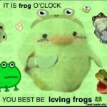 Frog o'clock template