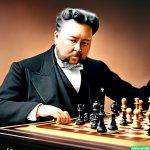 Charles Spurgeon Playing Chess template