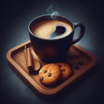 Coffee and cookies template
