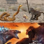 Godzilla vs. King Kong | Your coupon is expired; That's today's date! | image tagged in godzilla vs king kong | made w/ Imgflip meme maker