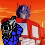 Optimus Prime Pointing Gun Meme template