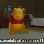 LEGO HELL | When u accidentally sit on that one LEGO block | image tagged in gifs,lego,pooh | made w/ Imgflip video-to-gif maker