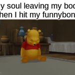 It feels so weird! | My soul leaving my body when I hit my funnybone: | image tagged in gifs,memes,funny,winnie the pooh,relatable | made w/ Imgflip video-to-gif maker